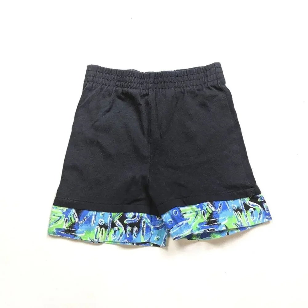 Vintage 2B1 Shorts Unisex Children's Size 18-24m Black